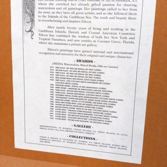 Signed & Numbered Majesty Of The Seas WaterColor by Eileen Seitz - Picture 5 of 9